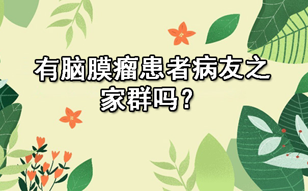 有脑膜瘤患者病友之家群吗？